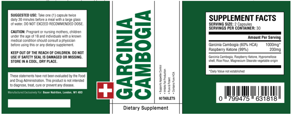 bauer-nutrition-garcinia-cambogia-ingredients